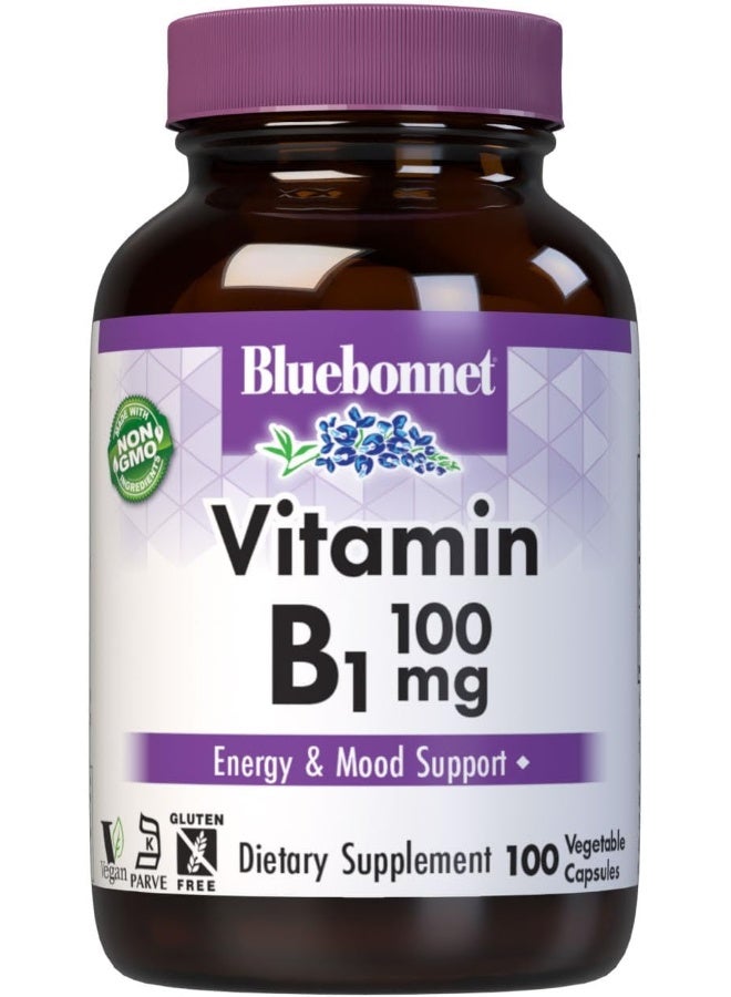 Bluebonnet Nutrition Vitamin B-1 100Mg 100 Vcaps, 272 G - Image 1