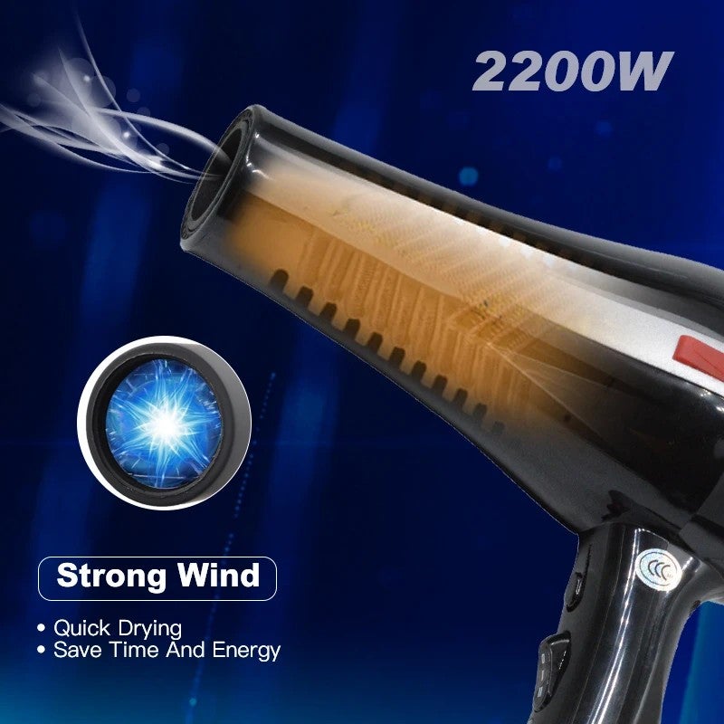 Bluejw Powerful Fast Dry Hair Dryer with AC Motor, Professional Electric Hair Drying Machine for Salon & Home Use - Image 5