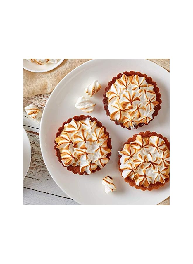 مقالي تارت مقاس 10.16 سم، صينية كيش صغيرة غير قابلة للالتصاق، صينية تارت تشيز كيك، مجموعة قوالب تارت مكونة من 6 قطع (أسود) - Image 3