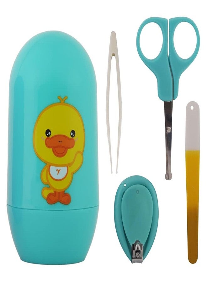 Alya The Cheeky Kidzz Baby Grooming Essential Nail Manicure Pedicure Cutter Safety Kit 4 IN 1 Combo With Cute Printed Portable Travel Protective Case For Toddlers/Infants/New Borns(0 Months+)(GREEN BAYMAX) - Image 2