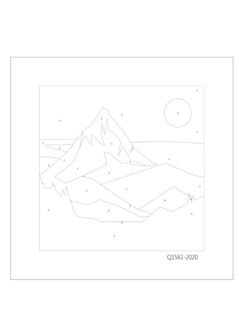 Cool Baby COOLBABY Mini Canvas Paint By Number Kit DIY Craft For Kids & Adults Framed 20 * 20 CM (Mountain) - Image 2