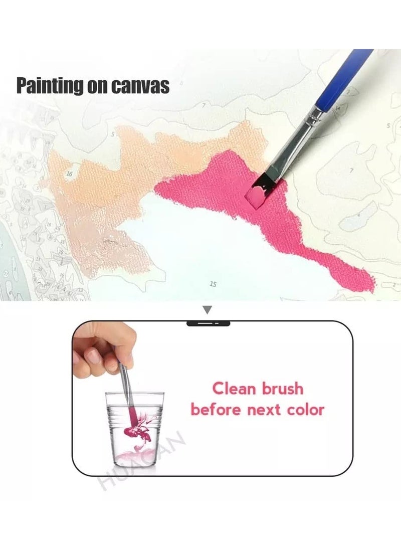 Cool Baby COOLBABY Mini Canvas Paint By Number Kit DIY Craft For Kids & Adults Framed 20 * 20 CM (Mountain) - Image 4