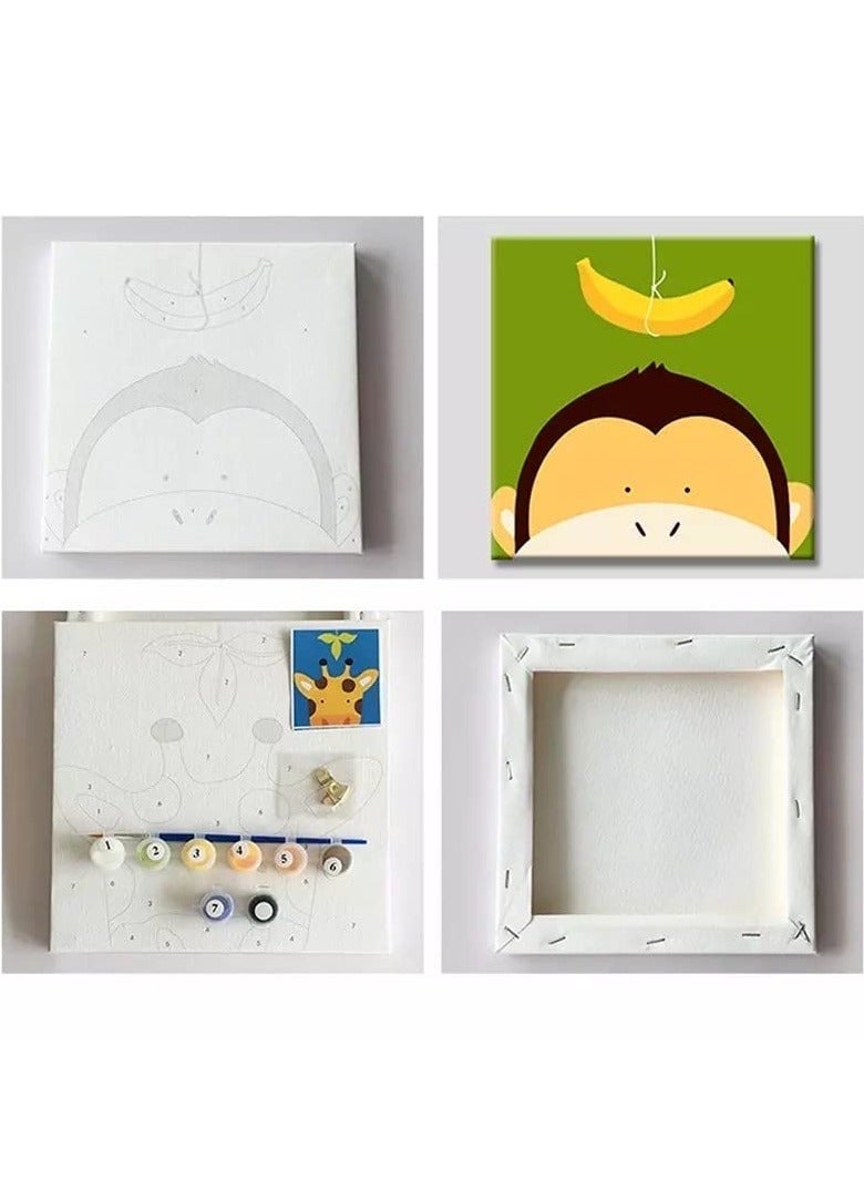 Cool Baby COOLBABY Mini Canvas Paint By Number Kit DIY Craft For Kids & Adults Framed 20 * 20 CM (Mountain) - Image 5