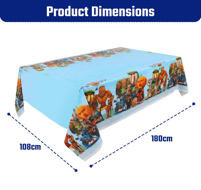 IndoTribe 3 Pcs Plastic Table Cloth Disposable 108x108cm Video Game Birthday Party Supplies Video Game Table Cover Gamer Supplies Rectangle Waterproof Happy Birthday Tablecloth Gaming Party Decorations - Image 3