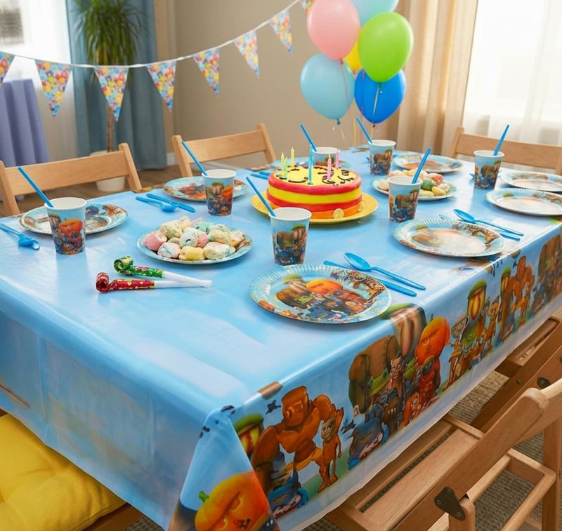 IndoTribe 3 Pcs Plastic Table Cloth Disposable 108x108cm Video Game Birthday Party Supplies Video Game Table Cover Gamer Supplies Rectangle Waterproof Happy Birthday Tablecloth Gaming Party Decorations - Image 5