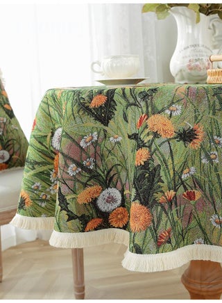 Romantic Vintage Dining Table Cloth High Color Value Coffee Table Cloth Round Jacquard Tablecloth Pastoral Oil Painting Green Decorative Cloth - pzsku/Z21CB4D23C8FAFAF23AF2Z/45/1744273247/b711ef62-1508-4225-82ec-6c77890356f6