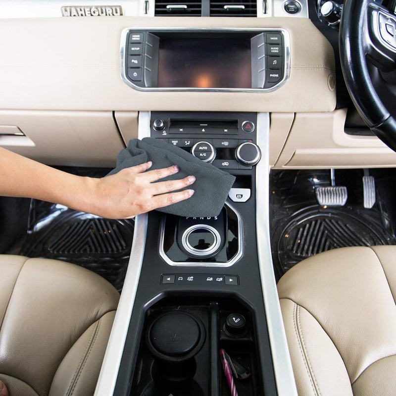 SOFTSPUN SOFTSPUN Microfiber Chenille & Single-Side Gloves 1700 GSM with Towel 340 GSM, 6 Piece Combo Grey, Multi-Purpose Super Absorbent and Perfect Wash Clean with Lint-Scratch Free Car, Dusting!  - Image 4