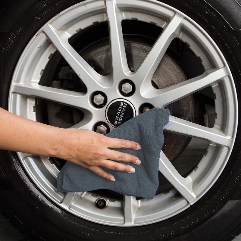 SOFTSPUN SOFTSPUN Microfiber Chenille & Single-Side Gloves 1700 GSM with Towel 340 GSM, 6 Piece Combo Grey, Multi-Purpose Super Absorbent and Perfect Wash Clean with Lint-Scratch Free Car, Dusting!  - Image 5