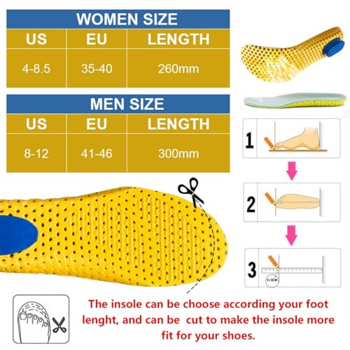XINIFOOT 3 Pairs Elastic Shock Absorbing Shoe Insoles Breathable Honeycomb Sneaker Inserts Sports Shoe Insole Replacement Insoles for Men - Image 2