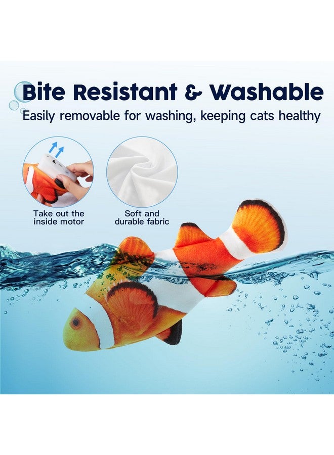 Potaroma Cat Toys Flopping Fish with SilverVine and Catnip, Moving Kitten Kicker, Floppy Wiggle Clownfish for Small Dogs, Motion Kitty Interactive Exercise, 10.5 Inches - Image 5