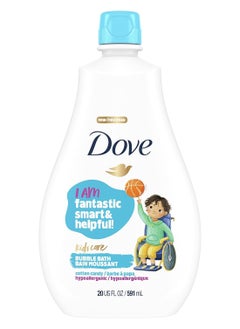Dove Kids Care Bubble Bath for Kids Cotton Candy Hypoallergenic Formula 20 oz