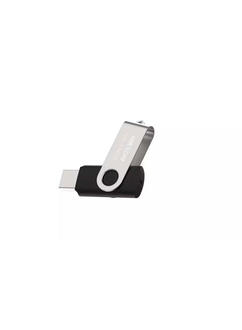 HIKSEMI 64GB Rotary USB flash drive USB 3 Black - Image 2