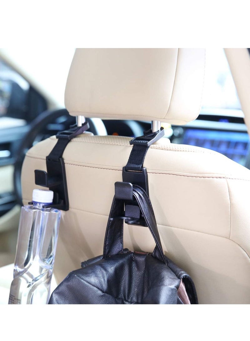Excefore 4 Pack Car Seat Headrest Hook, Universal Vehicle Car Backseat Headrest Hanger Storage Organizer, Vehicle Strong and Durable Backseat Hanger for Handbag Purse Coat and Grocery Bag  - Image 2