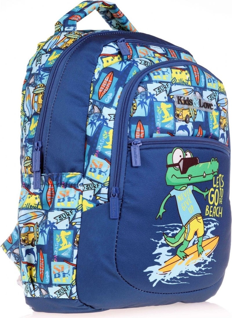 Kids&love Boy's Navy Blue Crocodile Primary School Backpack - pzsku/Z21CB88CDEA7F2CB4E6D3Z/45/_/1728630919/0772a369-d457-444a-8864-2ad91d5ff60e