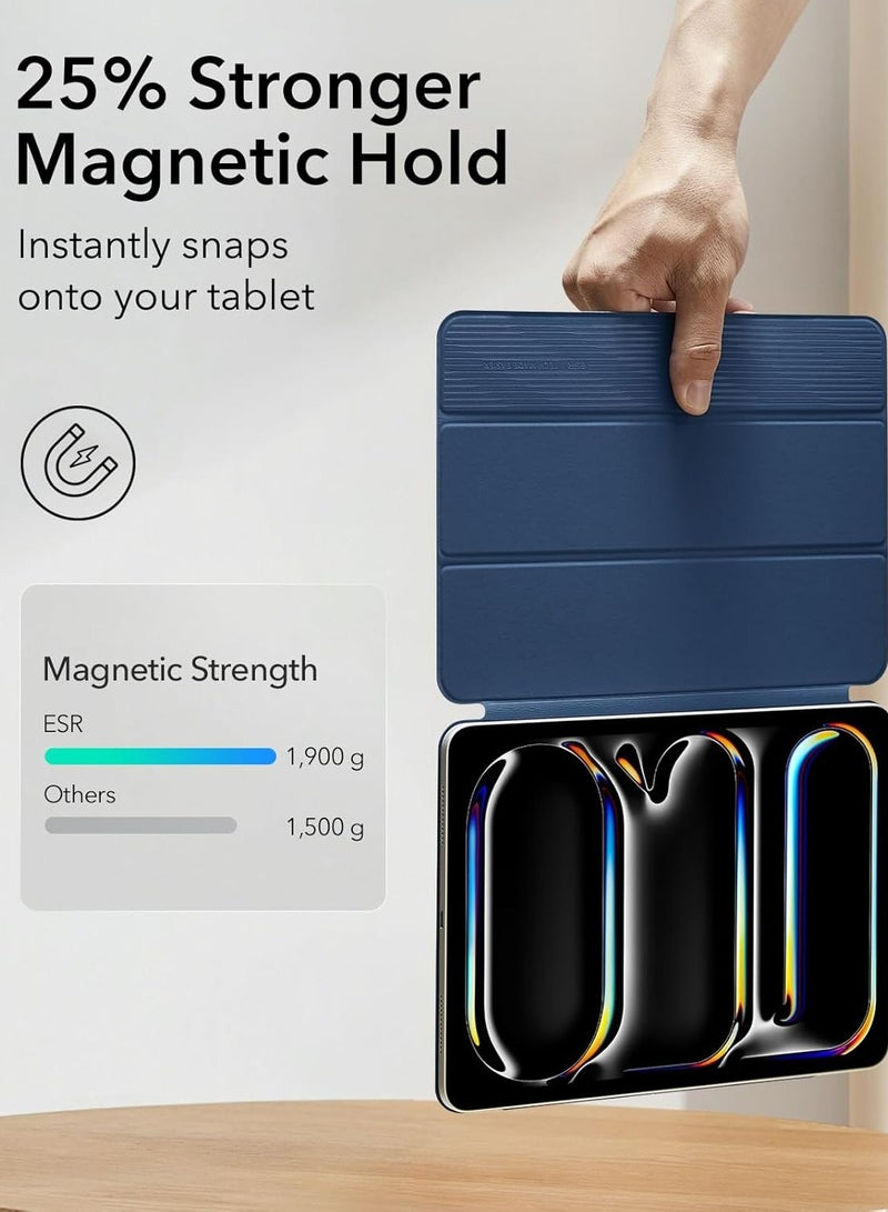 Rock Pow Magnetic Case For iPad Air 11 inch M3/M2 2025/2024 Gen iPad Air 11 Case/Case For iPad Air 5 10.9 inch 2022/Air 4 10.9 inch 2020 iPad Air 10.9 Case Slim Stand Convenient Magnetic Attachment Auto Sleep/Wake Slim Stand Cover for air 6th/air 7th 11inch 2025/2024,Air 5th/air 4th 10.9inch 2022/2020 Rebound Series - Image 5