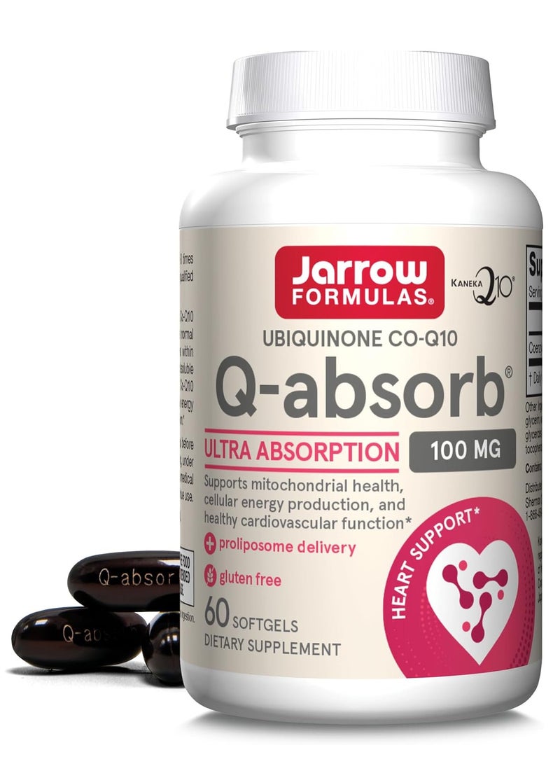 jarrow formulas Ubiquinol QH absorb 100mg 60 Softgels - Image 1