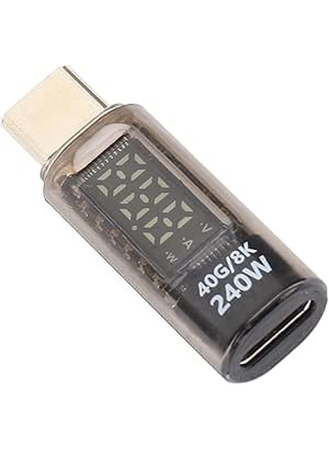 USB C Male to Female Extension Adapter 240W Fast Charging 40Gbps 8K Support Digital Display - Image 1