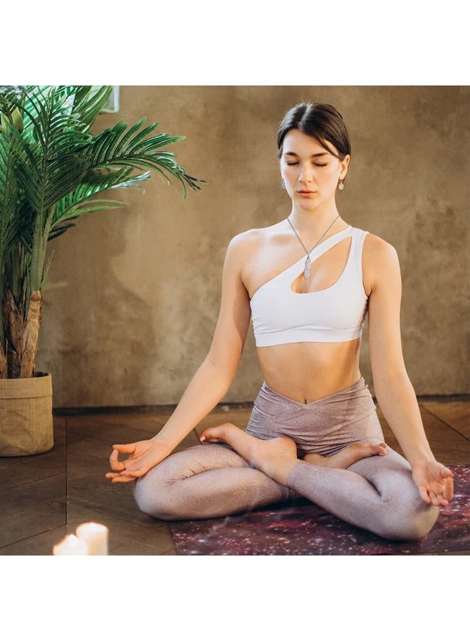 Lezam 5 Pcs Natural Hexagonal Crystal Necklace for Women Reiki Healing Crystals Pendant with Tree Wire Wrapped Gemstone Quartz Stone Pendants Necklaces for Girl - Image 5