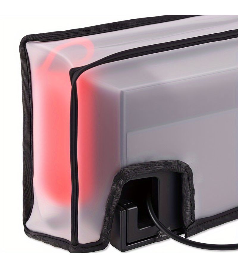 Protective Case for Switch And OLED Console Black Side With Mesh Screen Protector - Image 5