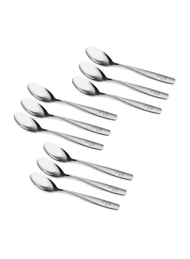 GlossyEnd 9 Piece Stainless Steel Kids Spoons Kids Cutlery Child And Toddler Safe Flatware Kids Silverware Kids Utensil Set Includes A Total Of 9 Spoons For Great Convenience Ideal For Home And Preschools - Image 1