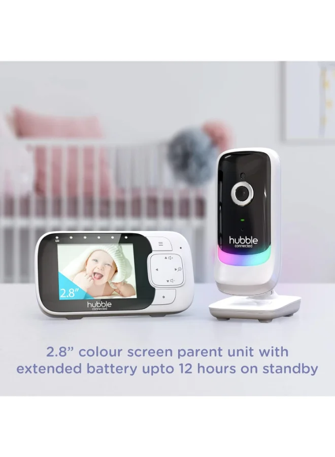 hubble connected Hubble Nursery 2.8 Inch View Glow Video Baby Monitor