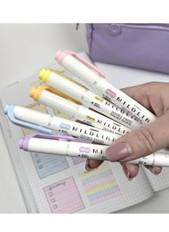 ZEBRA 5-Piece Double Sided Highlighter Mildliner Multicolour  - Image 3