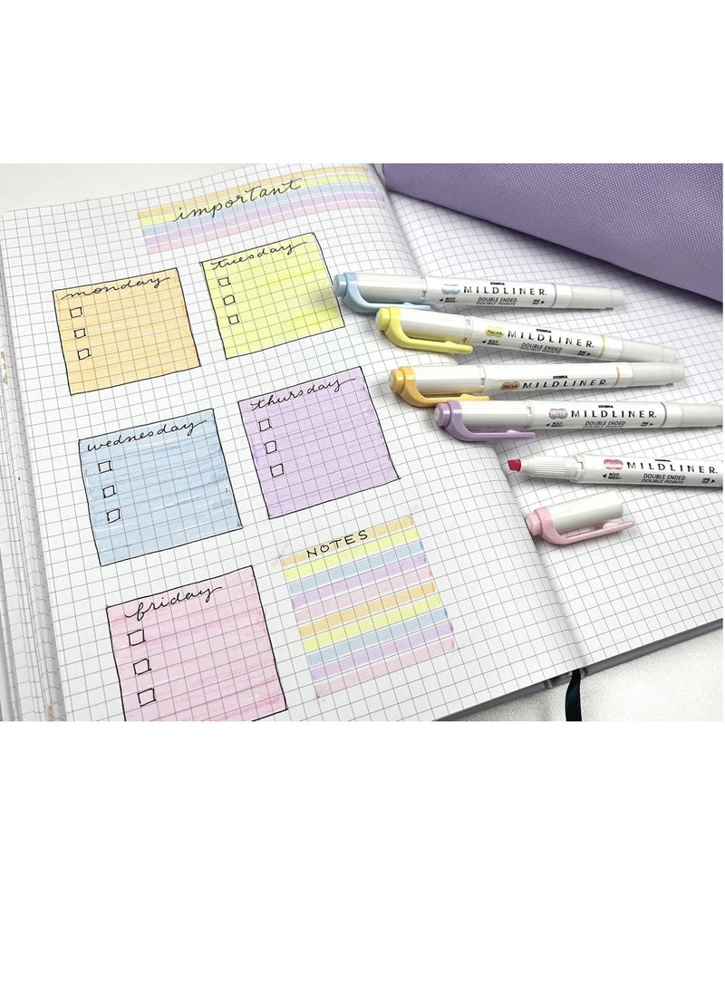 ZEBRA - 5-Piece Double Sided Highlighter Mildliner Multicolour - Image 1
