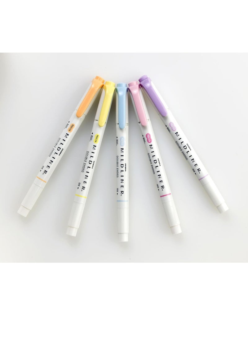 ZEBRA - 5-Piece Double Sided Highlighter Mildliner Multicolour - Image 1