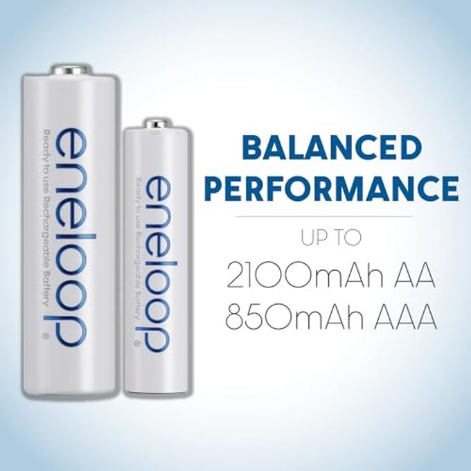 eneloop Panasonic Bk-3Mcca4Ba Aa 2100 Cycle Ni-Mh Pre-Charged Rechargeable Batteries, 4-Battery Pack - Image 5