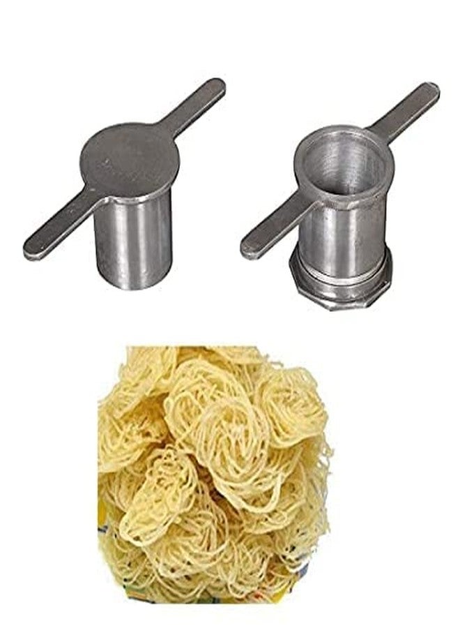TOP TRICK Best Combo of Aluminium Kitchen Press with 5Blades/Noodles Press/Murukku Maker/Karampoosa giddalu & Aluminium Gujiya Karanji Dumpling Maker | Gujia Karjikai Mould Cutter-2 pcs - Image 4