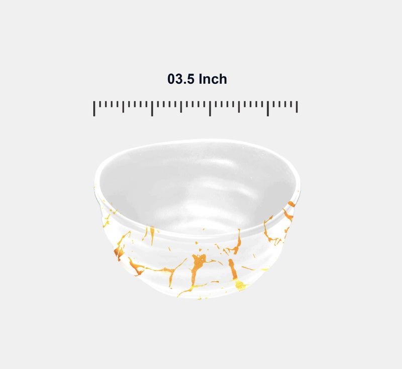Urmila Plastic Elegant, Unabreakable & Stainless Melamine Dinner Set of 18 (White Gold) - Image 4