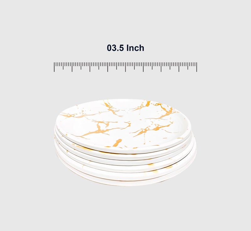 Urmila Plastic Elegant, Unabreakable & Stainless Melamine Dinner Set of 18 (White Gold) - Image 3