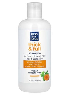 Kiss My face Thick & Full Shampoo For Fine Thinning Hair 16 fl oz (473 ml) 