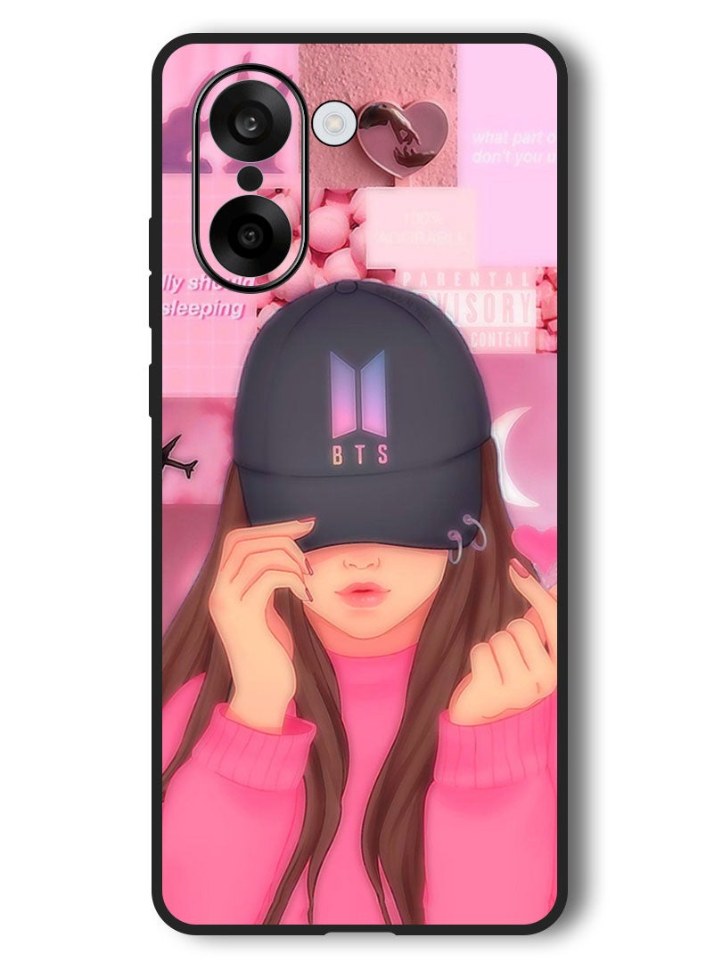 Theodor Case Compatible with OnePlus Nord CE 5 6.77 Inch Protection Shockproof Bumper Cover Girl BTS Cap Snap - Image 1