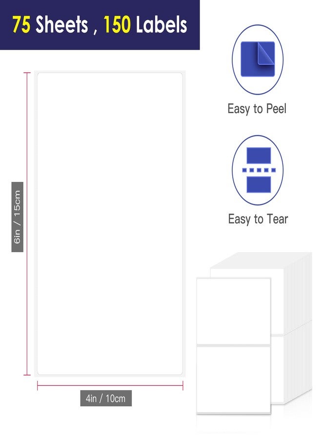 L LIKED 4"x6" Blank Removable Labels for Storage Bins, No Residue Handwritten Stickers for Boxes and Cases (150 Labels) - Image 2
