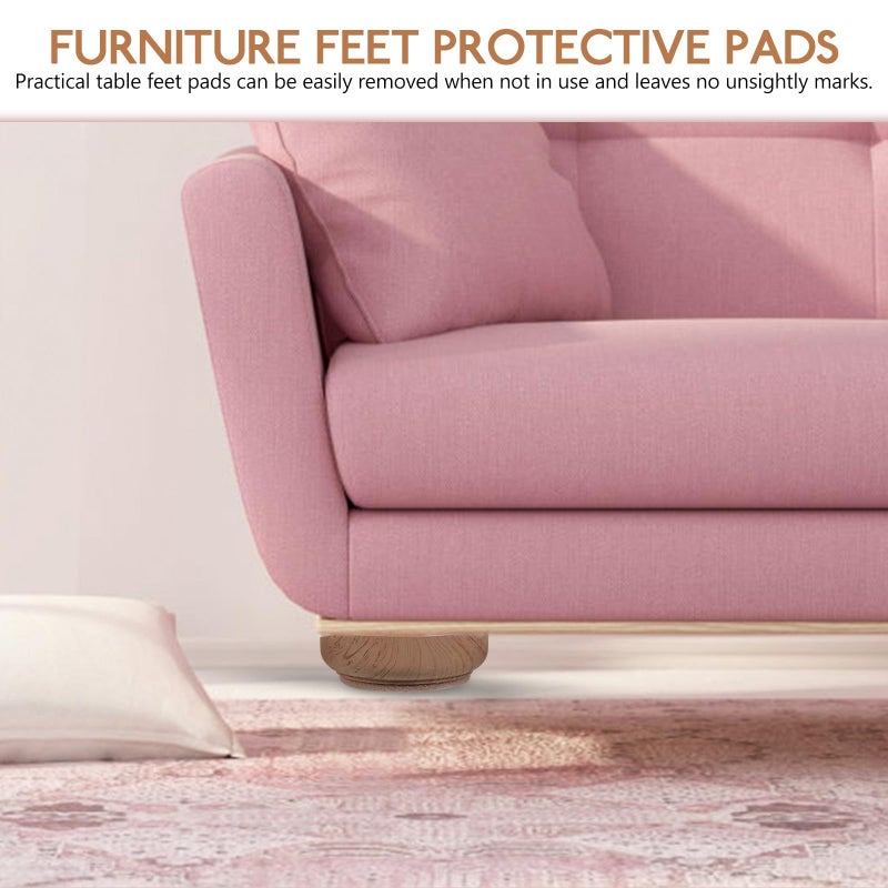 Non Slip Furniture Coasters with Felt Pads 6cm Inner Diameter Chair Wheel Stoppers Floor Protectors - Image 4