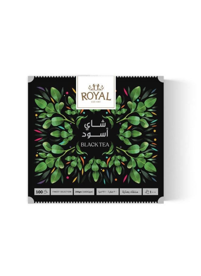 Royal Enveloped Black Tea Bags - 100 Pcs- 200 Gram 