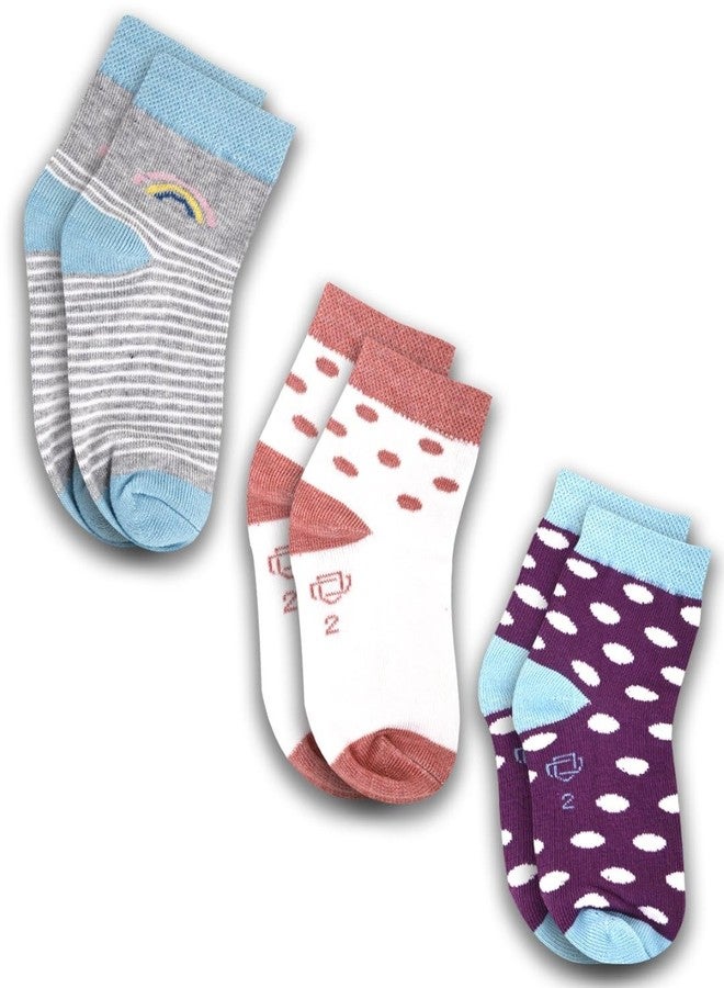Dollar Kids Socks For Boys & Girls In Blended Cotton (Pack Of 3) - Image 1