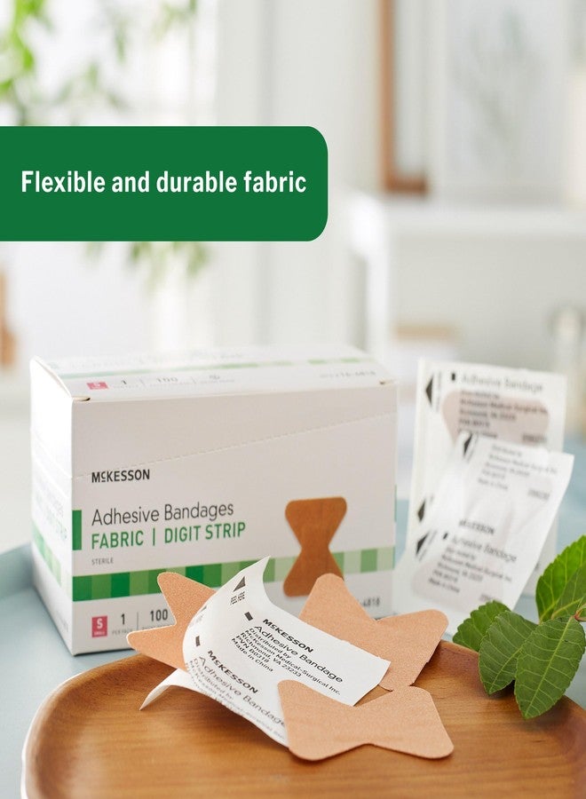 McKesson Adhesive Bandages, Sterile Fabric Digit Fingertip, Tan, 1.7 in x 2 in, 100 Count, 1 Pack - Image 2
