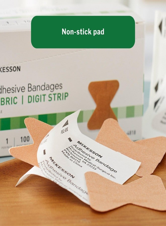 McKesson Adhesive Bandages, Sterile Fabric Digit Fingertip, Tan, 1.7 in x 2 in, 100 Count, 1 Pack - Image 4