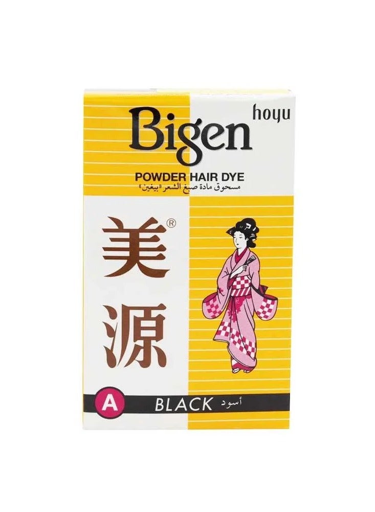 بايجن بيجن مسحوق مادة صبغ الشعر أسود - 6 جم قطعتين - Image 2