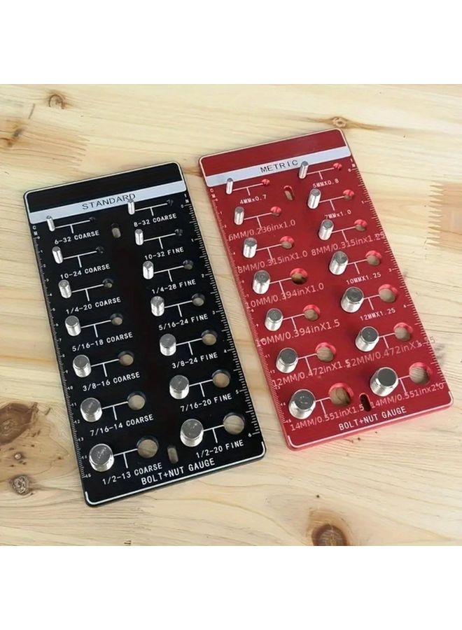 Metric Thread Checker Gauge Tool Inch And Sizes Nut Bolt Screw Size Identifier - Image 3