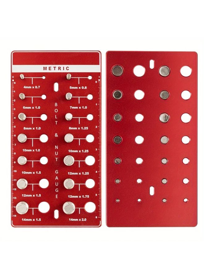 Metric Thread Checker Gauge Tool Inch And Sizes Nut Bolt Screw Size Identifier - Image 4