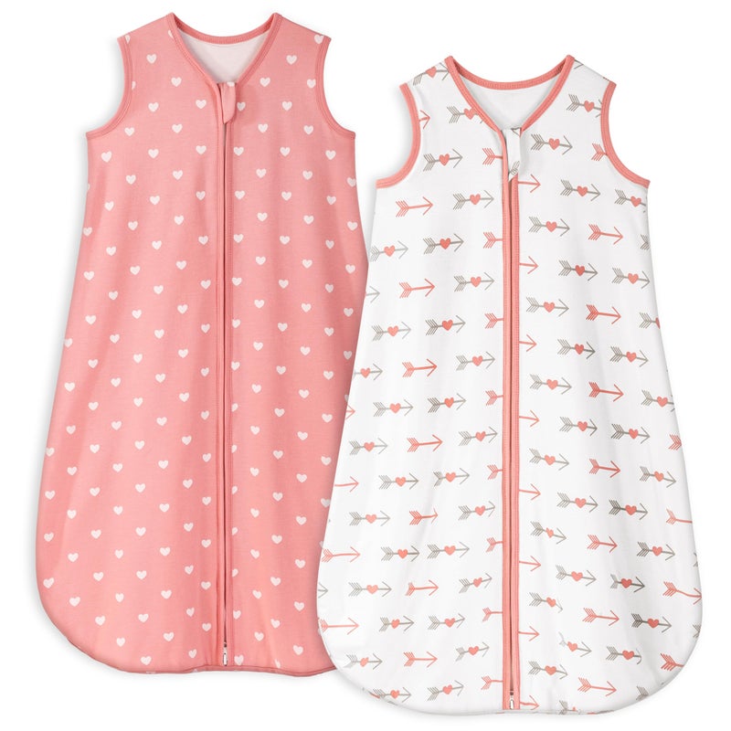 Yoofoss Baby Sleep Sack 6-12 Months TOG 1.0 Baby Wearable Blanket, 2 Pack 100% Organic Cotton Infant Toddler Sleeping Sack 2-Way Zipper Lightweight Sleep Sack - Image 4