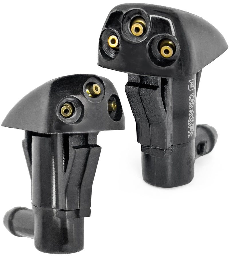 Click&Fit Windshield Washer Nozzles compatible with Kia and Hyundai from 2000 to 2013, Sorento 2002-2009, Optima Sportage 05-10, Sonata 2002-2010, Elantra Santa Fe Tucson â€“ Wiper spray jets 2pcs - Image 1