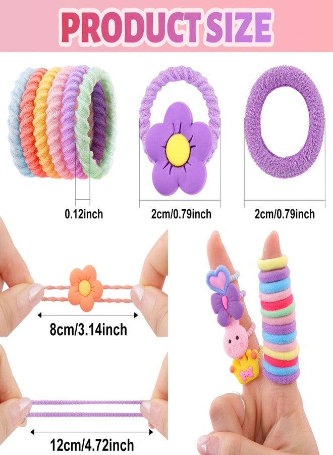 GA&EN 150 PCS Colorful Baby Hair Ties Toddler Hair Accessories for Little Girls, Rubber Bands Cute Ties for Kids, Mini Elastic Scrunchies Soft Seamless Small Ponytail Holders for Baby Infant Children Dog - Image 2