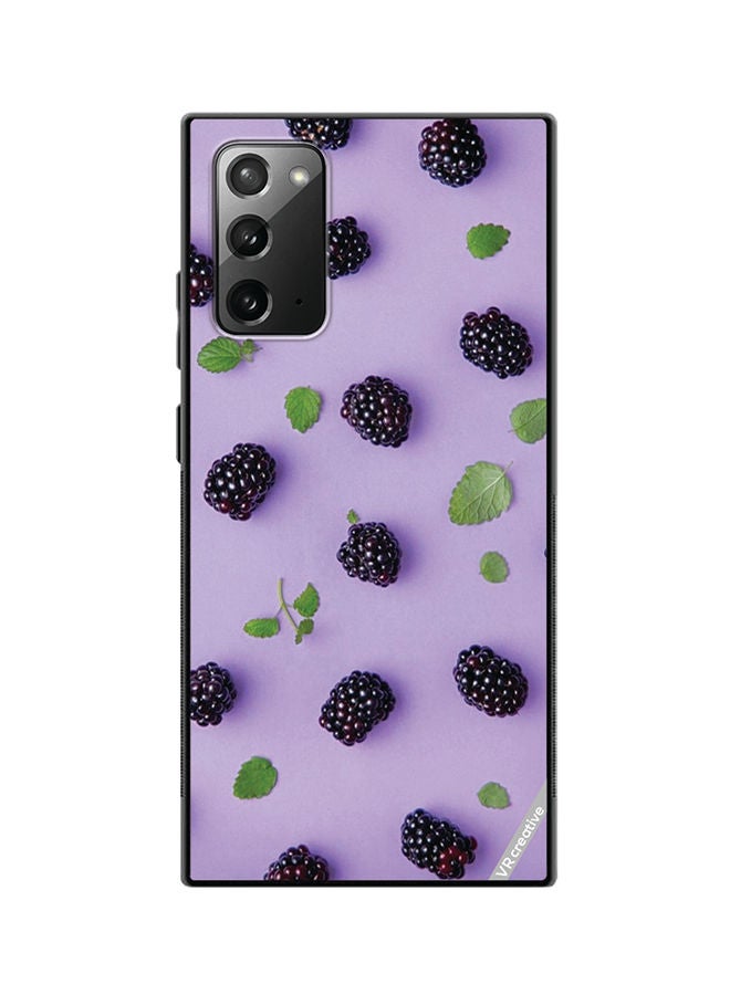 VR CREATIVE Protective Case Cover For Samsung Galaxy Note20 5G Blueberry Design Multicolour - Image 1