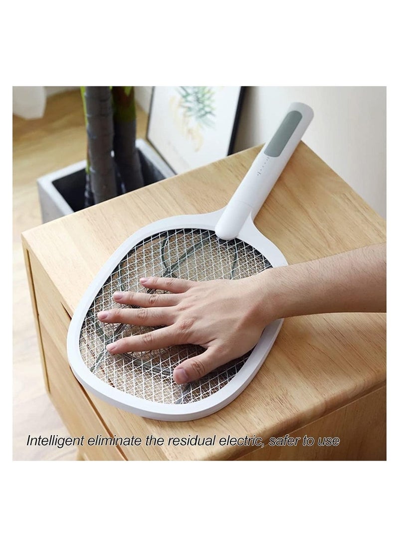 TIGER Electric Fly Swatter Racket, mosquito killer 3000V 2 in 1 Bug Zapper with 3 Layer Safety Mesh Safe to Touch and a USB Rechargeable Base, for Indoor Outdoor Use - Image 4