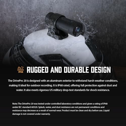 Transcend 32GB, 2K 1440p Motorcycle Dash Cam, 140 Wide-Angle, Built-in WiFi,G-Sensor, Night Vision, IP68, Emergency Recording, for Bikes, Motorcycles - TS-DP20A-32G - Image 3