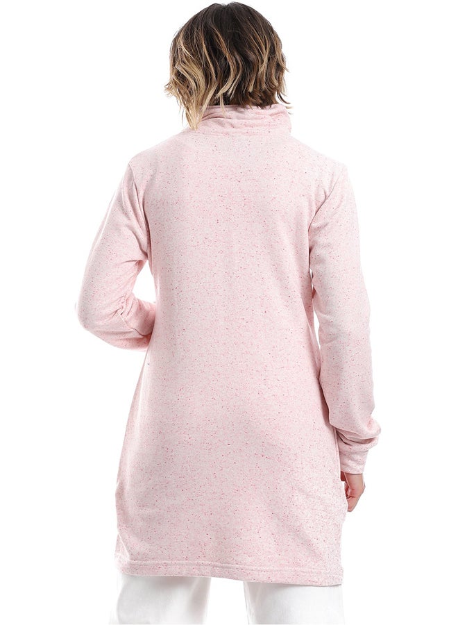 Andora Self Pattern Long Sleeves Sweatshirt _ Shades Of Pink - Image 2